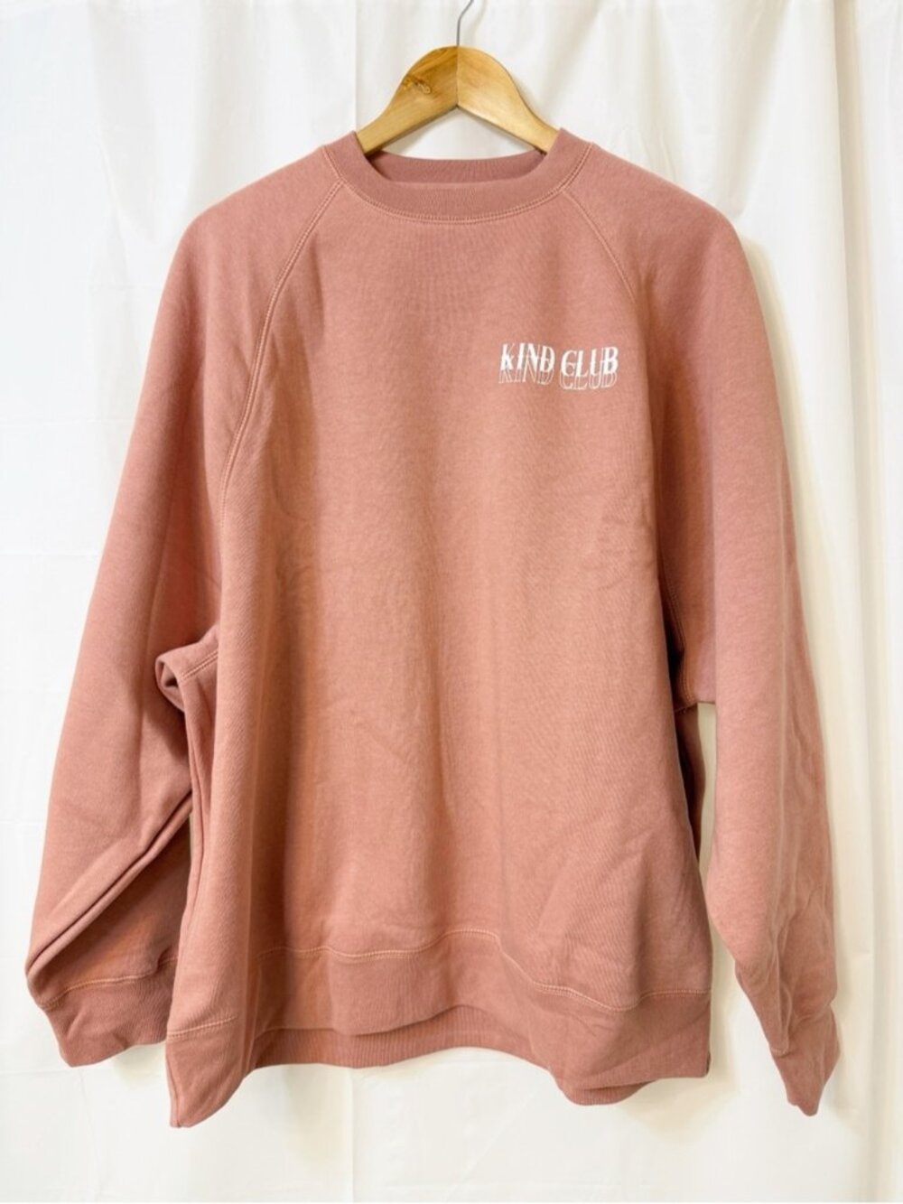 Brunette The Label Kind Club Mauve Pink Not Your Boyfriend Crew Sweatshirt S/M